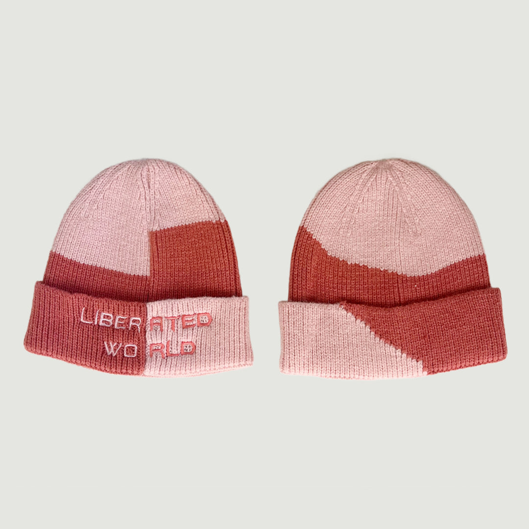 Liberated World Winter Beanie- Pink