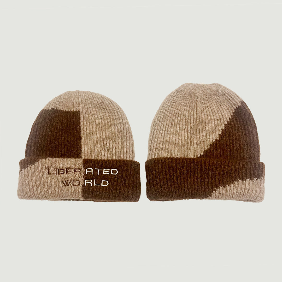 Liberated World Winter Beanie- Brown