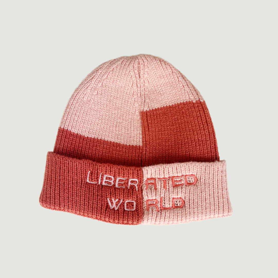 Liberated World Winter Beanie- Pink